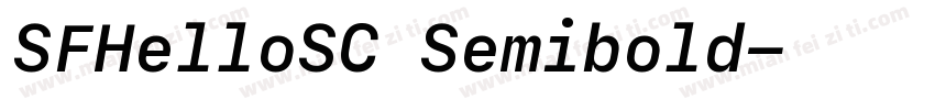 SFHelloSC Semibold字体转换